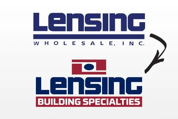 lensing-building-specialties-brand-change lensing wholesale and lensing building specialties logos